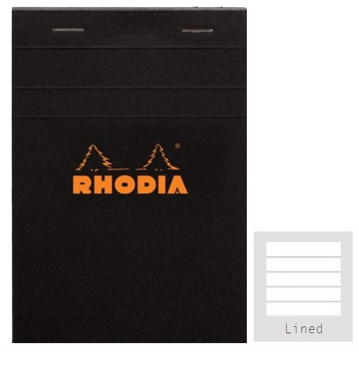 RHODIA Classic Black Notepad A5 (Lined)