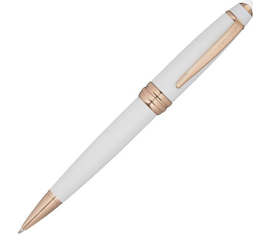 Cross Bailey Pearlescent White Rose Gold Trim AT0452-22 Ballpoint Pen