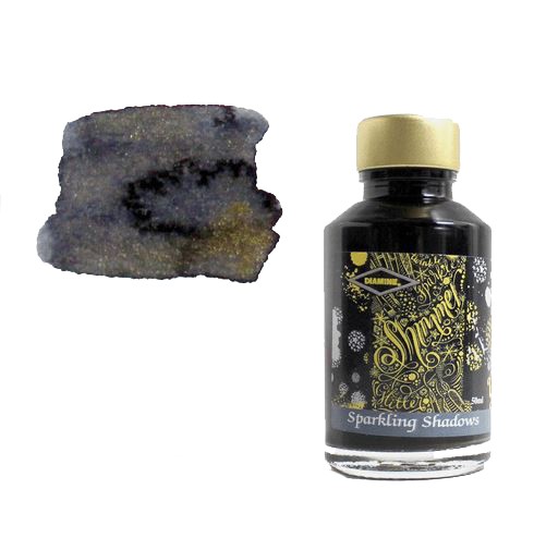 DIAMINE Shimmering Fountain Pen Ink 50ml Sparkling Shadows