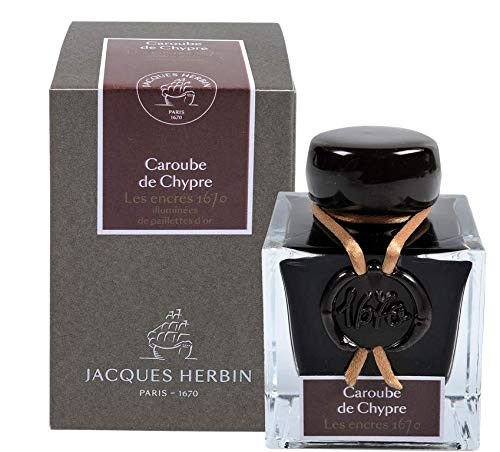J. Herbin Ink Bottle 50ml Cyprus Corob 1670 Anniversary