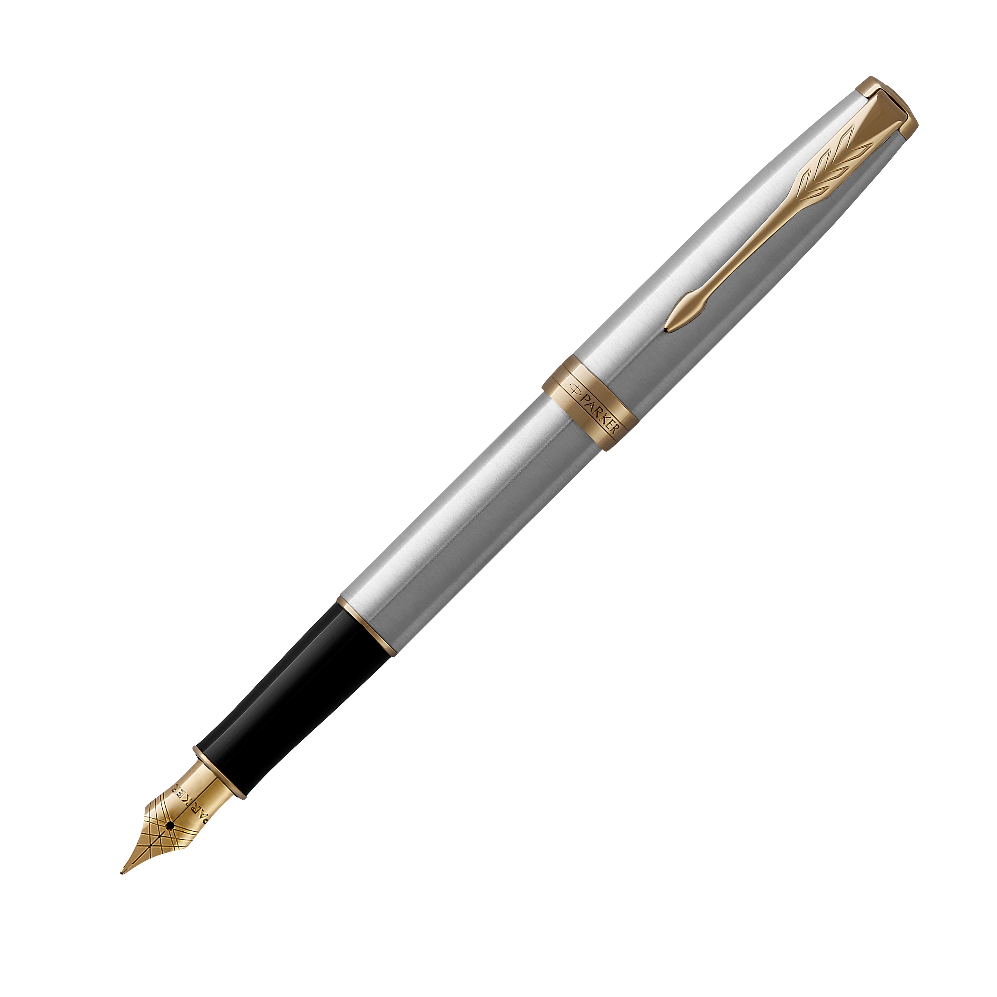 Parker Sonnet Transformation Stainless Steel GT Fountain Pen - Medium Nib