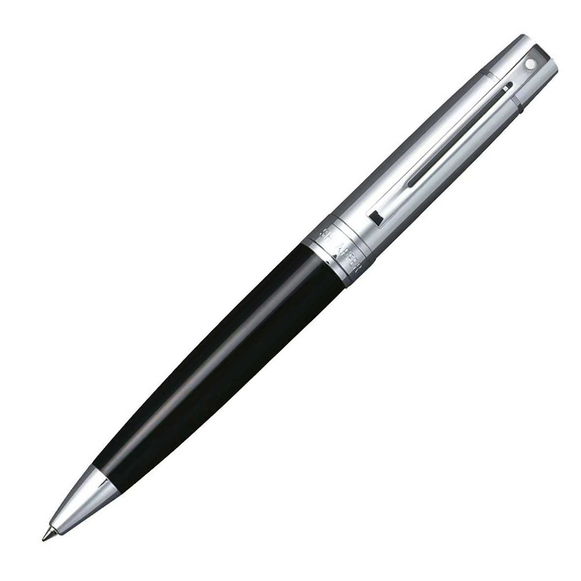 Sheaffer 300 Glossy Black Chrome 9314 Ballpoint Pen