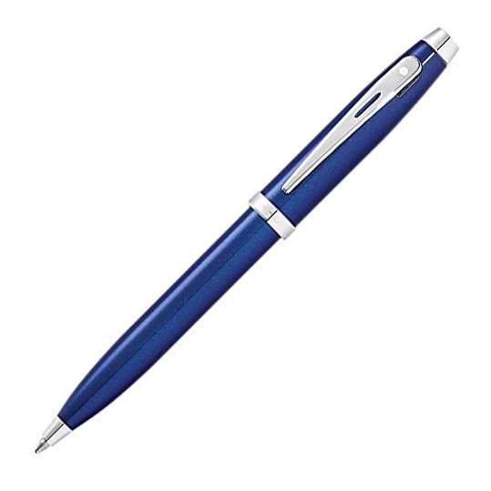 Sheaffer 100 Glossy Blue Chrome Trims 9339 Ballpoint Pen