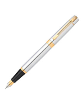 Sheaffer 300 Chrome Gold Trim Fountain Pen