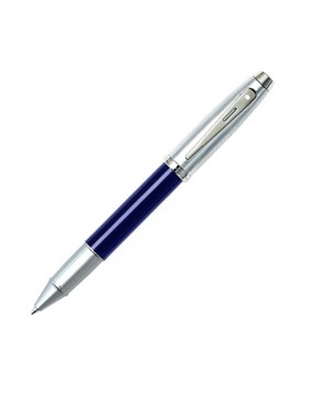 Sheaffer 100 Translucent Blue Barrel with Brushed Chrome Cap 9308 Rollerball Pen 