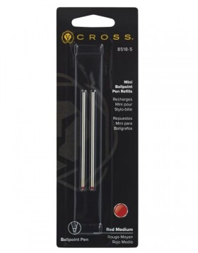 Cross Refill Mini Ballpoint Refill - Dual Pack Medium Red