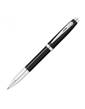 Sheaffer 100 Glossy Black Chrome Trims 9338 Rollerball Pen