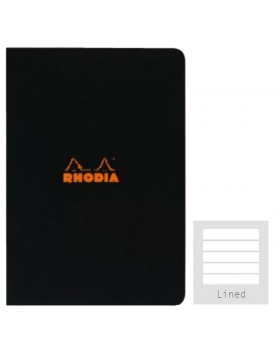 RHODIA Side-Stapled Black A4 Notebook (Lined) 